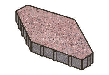 Гранитная тротуарная плитка Готика, Зарядье Granite FINO, 600x400x100, Ладожский