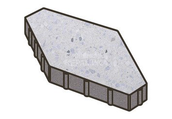 Гранитная тротуарная плитка Готика, Зарядье Granite FINO, 600x400x100, Мансуровский