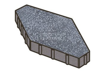 Гранитная тротуарная плитка Готика, Зарядье Granite FINO, 600x400x100, Суховязкий
