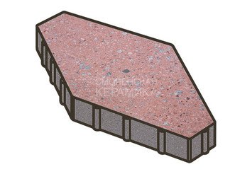Гранитная тротуарная плитка Готика, Зарядье Granite FINO, 600x400x100, Травертин