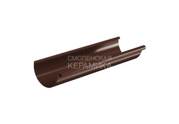 Желоб водосточный (3.0 м) 125, AQUASYSTEM (Polyester), коричневый