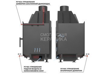 Камин ASTON Вертикаль "BRAN" ("БРАН") Н-1346 Амфиболит