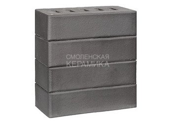 Кирпич керамический печной ЛСР Графитовый гладкий, 1НФ (с тех. пустотами)