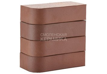 Кирпич керамический печной ЛСР М400, угловой R-60, коричневый