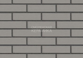 Кирпич лицевой керамический ЖКЗ Серый Гладкий 1НФ