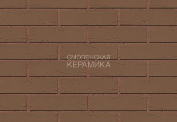 Кирпич лицевой керамический ЖКЗ Темно-коричневый Дерево 1,4НФ