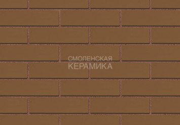Кирпич лицевой керамический ЖКЗ Темно-коричневый Гладкий 1,4НФ