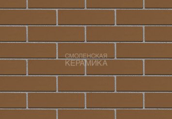 Кирпич лицевой керамический ЖКЗ Темно-коричневый Гладкий 1,4НФ