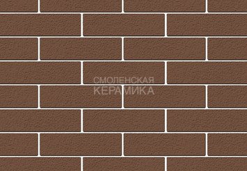 Кирпич лицевой керамический ЖКЗ Темно-коричневый Пена 1,4НФ