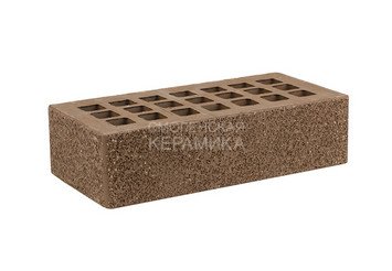 Кирпич лицевой керамический ЖКЗ Темно-коричневый Пена 1НФ алмаз