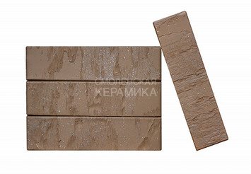 Кирпич лицевой керамический ЖКЗ Темно-коричневый Скала 1НФ алмаз