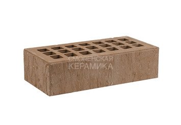 Кирпич лицевой керамический ЖКЗ Темно-коричневый Скала 1НФ алмаз