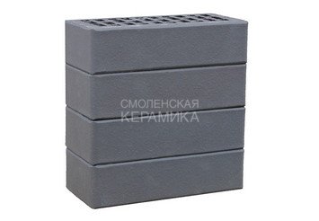 Кирпич лицевой керамический ЛСР Графитовый гладкий, 1НФ