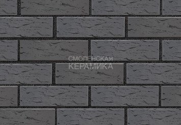 Кирпич лицевой керамический ЛСР Графитовый рустик, 1НФ
