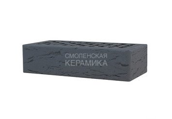 Кирпич лицевой керамический ЛСР Графитовый рустик, 1НФ