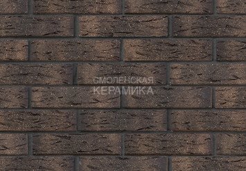 Кирпич лицевой керамический ЛСР Графитовый с посыпкой, рустик, 1НФ