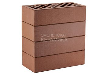 Кирпич лицевой керамический ЛСР Коричневый гладкий, 1НФ