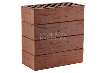 Кирпич лицевой керамический ЛСР Коричневый рустик, 1НФ