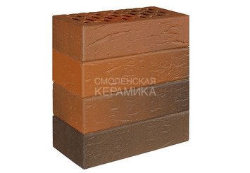 Кирпич лицевой керамический ЛСР Красный флэш рустик, 1НФ