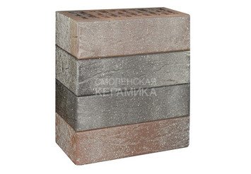 Кирпич лицевой керамический ЛСР Красный флэш с пепельной посыпкой ультра 1НФ