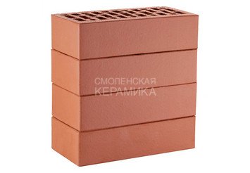 Кирпич лицевой керамический ЛСР Красный гладкий, 1НФ