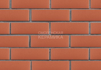 Кирпич лицевой керамический ЛСР Красный гладкий, 1НФ