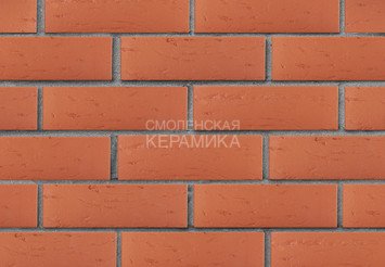 Кирпич лицевой керамический ЛСР Красный рустик, 1НФ