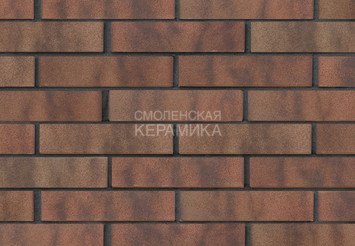 Кирпич лицевой керамический ЛСР Ореховый флэш, гладкий, 1НФ
