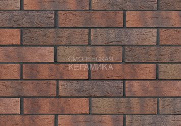 Кирпич лицевой керамический ЛСР Ореховый флэш, рустик, 1НФ