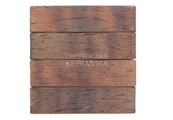 Кирпич лицевой керамический ЛСР Ореховый флэш, рустик, 1НФ