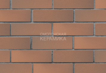 Кирпич лицевой керамический ЛСР Светло-коричневый флэш гладкий, 1НФ