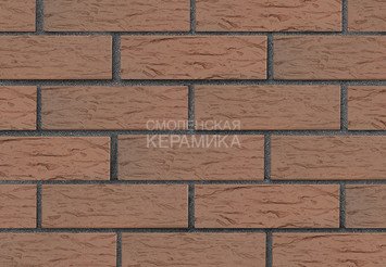 Кирпич лицевой керамический ЛСР Светло-коричневый флэш ультра рустик, 1НФ