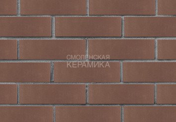 Кирпич лицевой керамический ЛСР Темно-коричневый гладкий, 1НФ