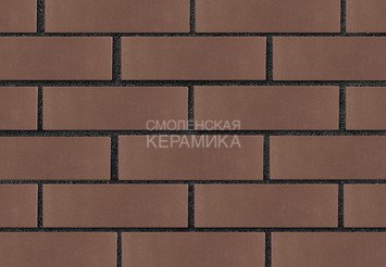 Кирпич лицевой керамический ЛСР Темно-коричневый гладкий, 1НФ