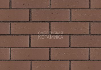 Кирпич лицевой керамический ЛСР Темно-коричневый рустик, 1НФ