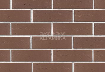 Кирпич лицевой керамический ЛСР Темно-коричневый рустик, 1НФ