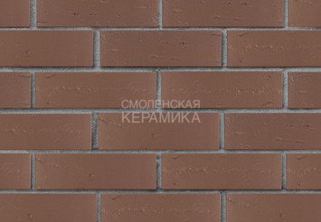 Кирпич лицевой керамический ЛСР Темно-коричневый рустик, 1НФ