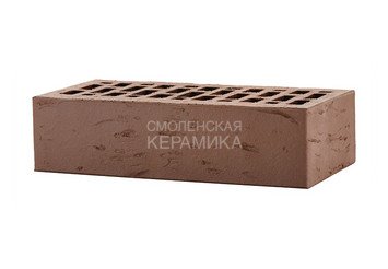 Кирпич лицевой керамический ЛСР Темно-коричневый рустик, 1НФ