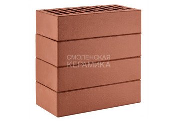 Кирпич лицевой керамический ЛСР Темно-красный гладкий, 1НФ