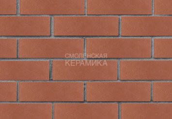 Кирпич лицевой керамический ЛСР Темно-красный гладкий, 1НФ