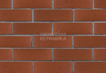 Кирпич лицевой керамический ЛСР Темно-красный рустик, 1НФ