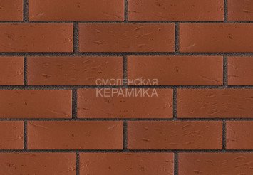 Кирпич лицевой керамический ЛСР Темно-красный рустик, 1НФ