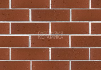 Кирпич лицевой керамический ЛСР Темно-красный рустик, 1НФ
