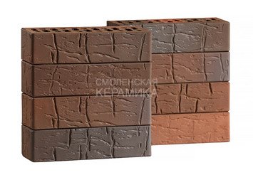 Кирпич лицевой керамический VOLGABRICK 0.7НФ Флэш Руст №70/90 М200