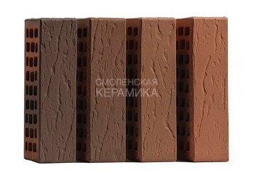 Кирпич лицевой керамический VOLGABRICK 1НФ горизонтальный Руст №70 М200