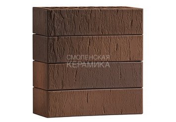 Кирпич лицевой керамический VOLGABRICK 1НФ вертикальный Руст №82 М200