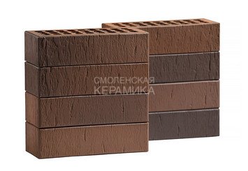 Кирпич лицевой керамический VOLGABRICK 1НФ вертикальный Руст №82 М200