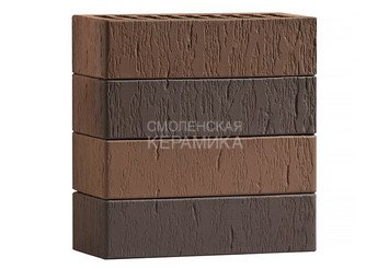 Кирпич лицевой керамический VOLGABRICK 1НФ вертикальный Руст №82 М200