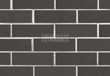 Кирпич лицевой полнотелый ЛСР Графитовый гладкий, 1НФ (с тех. пустотами)