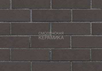 Кирпич лицевой полнотелый ЛСР Графитовый гладкий, 1НФ (с тех. пустотами)